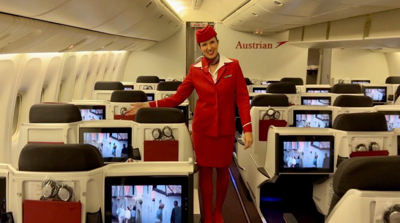 AUSTRIAN AIRLINES Boeing 777 Business Class | Vienna to Mauritius trip report (4K)