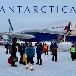EPIC! First Class flight to Antarctica in a private Airbus A340 jet (landing on ice)